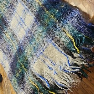 GLENTANA Vintage mohair/wool Blanket throw